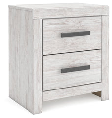 Hoover Furniture Outlet - Ashley Furniture - Cayboni Nightstand - Two Drawer Night Stand / Whitewash - B3788-92
