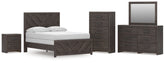 Hoover Furniture Outlet - Ashley Furniture - Prendonea Full Panel Bed, Dresser, Mirror, Chest and Nightstand - Full Panel Bed, Dresser, Mirror, Chest and Nightstand - B3789B12