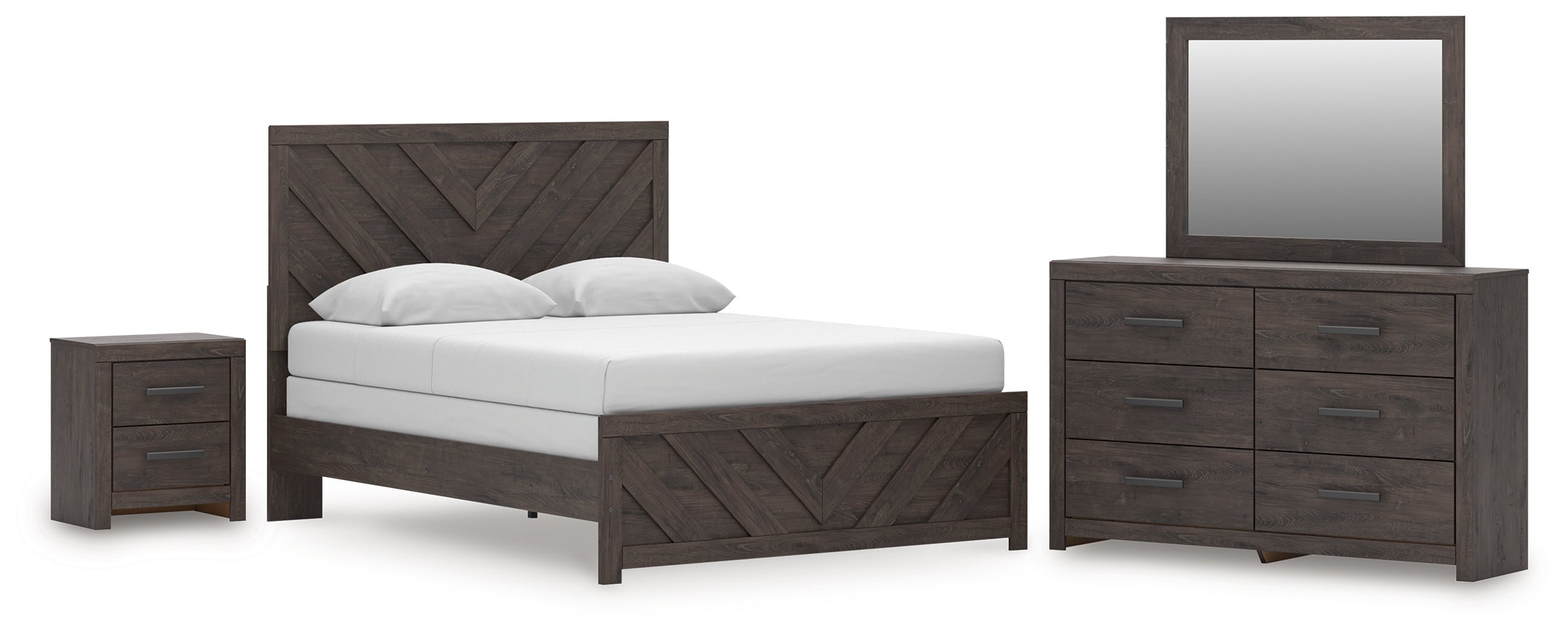 Hoover Furniture Outlet - Ashley Furniture - Prendonea Queen Panel Bed, Dresser, Mirror and Nightstand - Queen Panel Bed, Dresser, Mirror and Nightstand - B3789B10