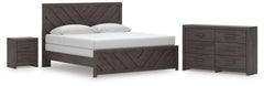 Hoover Furniture Outlet - Ashley Furniture - Prendonea King Panel Bed, Dresser and Nightstand - King Panel Bed, Dresser and Nightstand - B3789B16
