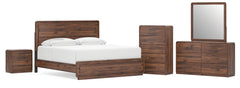 Hoover Furniture Outlet - Ashley Furniture - Fortlorn Queen Panel Bed, Dresser, Mirror, 2 Chests and 2 Nightstands - Queen Panel Bed, Dresser, Mirror, 2 Chests and 2 Nightstands - PCB386B12