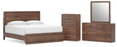 Hoover Furniture Outlet - Ashley Furniture - Fortlorn King Panel Bed, Dresser, Mirror and Chest - King Panel Bed, Dresser, Mirror and Chest - B386B15