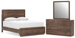 Hoover Furniture Outlet - Ashley Furniture - Fortlorn Queen Panel Bed, Dresser and Mirror - Queen Panel Bed, Dresser and Mirror - PCB386B3