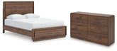Hoover Furniture Outlet - Ashley Furniture - Fortlorn Queen Panel Bed and Dresser - Queen Panel Bed and Dresser - PCB386B11