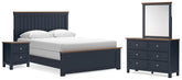 Hoover Furniture Outlet - Ashley Furniture - Landocken Queen Panel Bed, Dresser, Mirror and Nightstand - Queen Panel Bed, Dresser, Mirror and Nightstand - B414B18