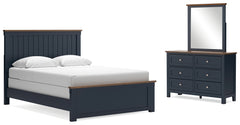 Hoover Furniture Outlet - Ashley Furniture - Landocken Queen Panel Bed, Dresser and Mirror - Queen Panel Bed, Dresser and Mirror - B414B11