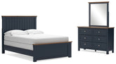 Hoover Furniture Outlet - Ashley Furniture - Landocken Full Panel Bed, Dresser and Mirror - Full Panel Bed, Dresser and Mirror - B414B7