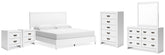 Hoover Furniture Outlet - Ashley Furniture - Binterglen King Panel Bed, Dresser, Chest and 2 Nightstands - King Panel Bed, Dresser, Chest and 2 Nightstands - B427B21