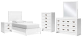 Hoover Furniture Outlet - Ashley Furniture - Binterglen Twin Panel Bed, Dresser, Mirror, Chest and 2 Nightstands - Twin Panel Bed, Dresser, Mirror, Chest and 2 Nightstands - B427B19