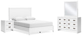 Hoover Furniture Outlet - Ashley Furniture - Binterglen Queen Panel Bed, Dresser, Mirror and Nightstand - Queen Panel Bed, Dresser, Mirror and Nightstand - B427B14