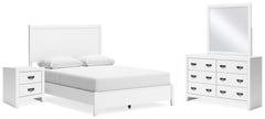 Hoover Furniture Outlet - Ashley Furniture - Binterglen Queen Panel Bed, Dresser, Mirror and Nightstand - Queen Panel Bed, Dresser, Mirror and Nightstand - B427B14