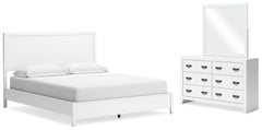 Hoover Furniture Outlet - Ashley Furniture - Binterglen California King Panel Bed, Dresser and Mirror - California King Panel Bed, Dresser and Mirror - B427B13