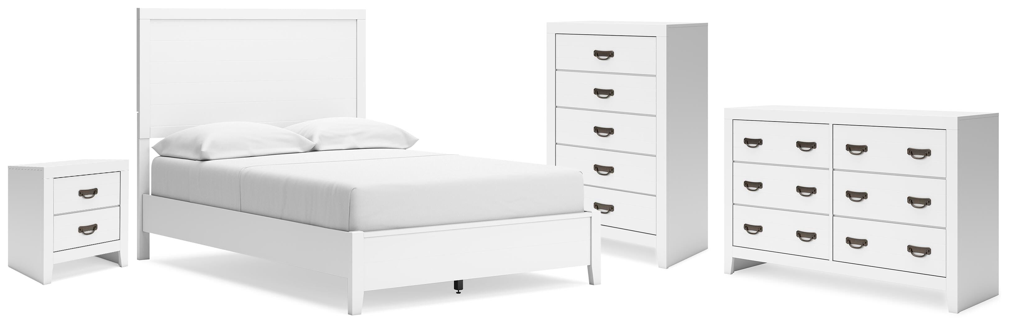 Hoover Furniture Outlet - Ashley Furniture - Binterglen Full Panel Bed, Dresser, Chest and Nightstand - Full Panel Bed, Dresser, Chest and Nightstand - B427B17
