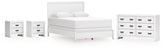 Hoover Furniture Outlet - Ashley Furniture - Binterglen Queen Panel Bed, Dresser and 2 Nightstands - Queen Panel Bed, Dresser and 2 Nightstands - B427B15