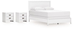 Hoover Furniture Outlet - Ashley Furniture - Binterglen Queen Panel Bed and 2 Nightstands - Queen Panel Bed and 2 Nightstands - B427B18