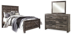 Hoover Furniture Outlet - Ashley Furniture - Wynnlow Queen Crossbuck Panel Bed, Dresser and Mirror - Queen Crossbuck Panel Bed, Dresser and Mirror - B440B10