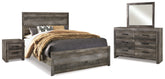 Hoover Furniture Outlet - Ashley Furniture - Wynnlow Queen Panel Bed with Mirrored Dresser and Nightstand - Queen Panel Bed with Mirrored Dresser and Nightstand - B440B22