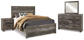 Hoover Furniture Outlet - Ashley Furniture - Wynnlow Queen Panel Bed, Dresser, Mirror and 2 Nightstands - Queen Panel Bed, Dresser, Mirror and 2 Nightstands - B440B36