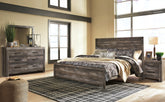 Hoover Furniture Outlet - Ashley Furniture - Wynnlow King Panel Bed with Mirrored Dresser and Nightstand - King Panel Bed with Mirrored Dresser and Nightstand - B440B23