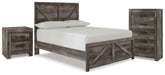 Hoover Furniture Outlet - Ashley Furniture - Wynnlow Full Panel Bed, Chest and Nightstand - Full Panel Bed, Chest and Nightstand - B440B42