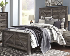 Hoover Furniture Outlet - Ashley Furniture - Wynnlow Queen Crossbuck Panel Bed - Queen Crossbuck Panel Bed - B440B9