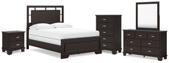 Hoover Furniture Outlet - Ashley Furniture - Covetown Full Panel Bed, Dresser, Mirror, Chest and Nightstand - Full Panel Bed, Dresser, Mirror, Chest and Nightstand - B441B13