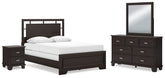 Hoover Furniture Outlet - Ashley Furniture - Covetown Queen Panel Bed, Dresser, Mirror and Nightstand - Queen Panel Bed, Dresser, Mirror and Nightstand - B441B12