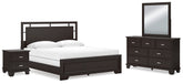 Hoover Furniture Outlet - Ashley Furniture - Covetown King Panel Bed, Dresser, Mirror and Nightstand - King Panel Bed, Dresser, Mirror and Nightstand - B441B15