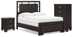 Hoover Furniture Outlet - Ashley Furniture - Covetown Full Panel Bed, Chest and Nightstand - Full Panel Bed, Chest and Nightstand - B441B16