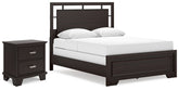 Hoover Furniture Outlet - Ashley Furniture - Covetown Queen Panel Bed and Nightstand - Queen Panel Bed and Nightstand - B441B17