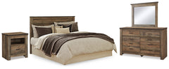 Hoover Furniture Outlet - Ashley Furniture - Trinell King/California King Panel Headboard, Dresser, Mirror and Nightstand - King/California King Panel Headboard, Dresser, Mirror and Nightstand - B446B99
