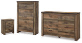 Hoover Furniture Outlet - Ashley Furniture - Trinell Dresser, Chest and Nightstand - Dresser, Chest and Nightstand - B446B104