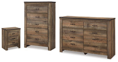 Hoover Furniture Outlet - Ashley Furniture - Trinell Dresser, Chest and Nightstand - Dresser, Chest and Nightstand - B446B104