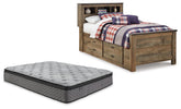 Hoover Furniture Outlet - Ashley Furniture - Trinell Twin Bookcase Bed with Mattress - Twin Bookcase Bed with Mattress - B446B106