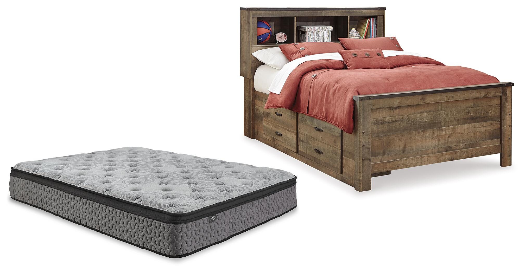 Hoover Furniture Outlet - Ashley Furniture - Trinell Full Bookcase Bed with Mattress - Full Bookcase Bed with Mattress - B446B105