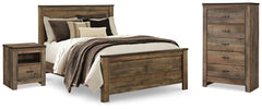 Hoover Furniture Outlet - Ashley Furniture - Trinell Queen Panel Bed, Chest and 2 Nightstands - Queen Panel Bed, Chest and 2 Nightstands - B446B59