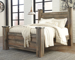 Hoover Furniture Outlet - Ashley Furniture - Trinell Queen Poster Bed - Queen Poster Bed - B446B40