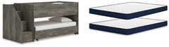Hoover Furniture Outlet - Ashley Furniture - Frandern Twin Over Twin Loft Bed and Mattresses - Twin Over Twin Loft Bed and Mattresses - B4480B27
