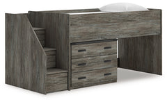 Hoover Furniture Outlet - Ashley Furniture - Frandern Twin Loft Bed with Drawer Storage - Twin Loft Bed with Drawer Storage - B4480B15