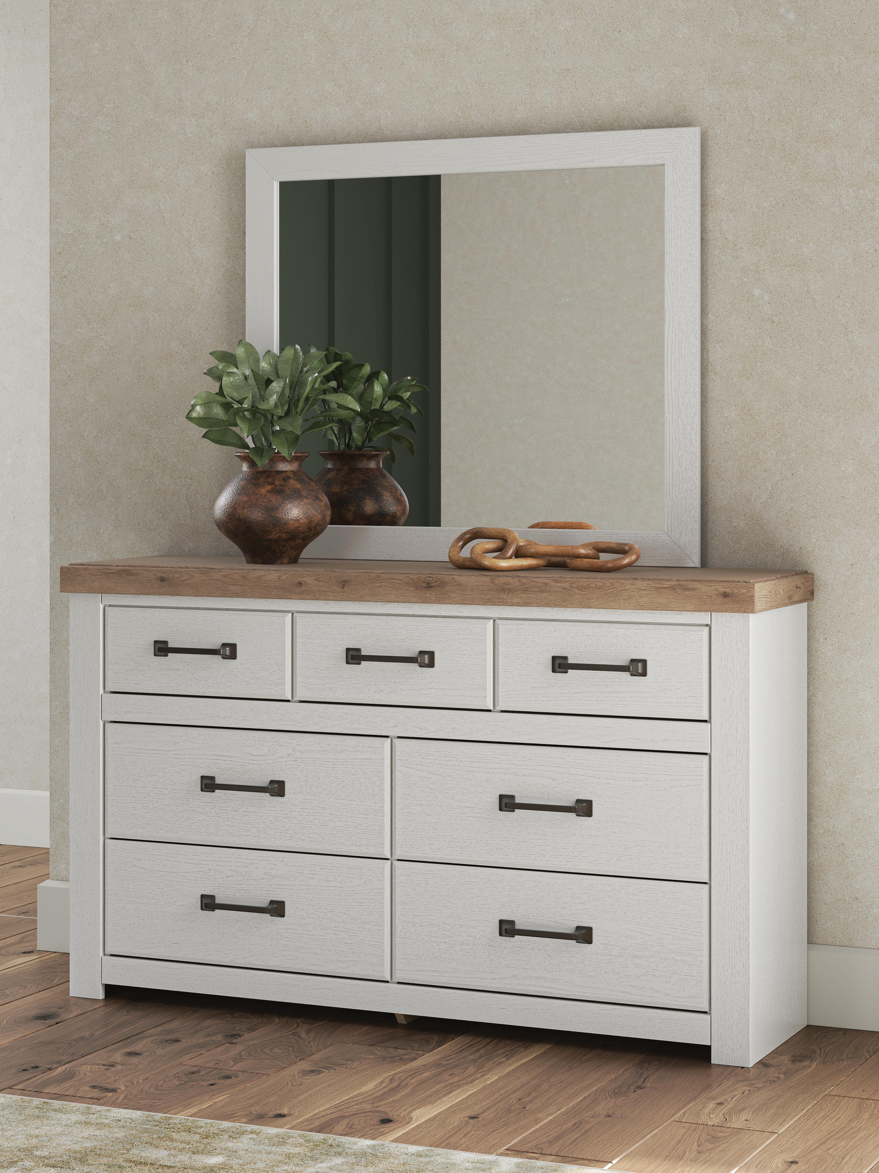 Hoover Furniture Outlet - Ashley Furniture - Savonport Dresser and Mirror - Dresser and Mirror - B4615B1