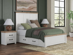 Hoover Furniture Outlet - Ashley Furniture - Savonport Queen Panel Bed with Storage - Queen Panel Bed with Storage - B4615B14