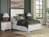Hoover Furniture Outlet - Ashley Furniture - Savonport Full Panel Bed with Storage - Full Panel Bed with Storage - B4615B19