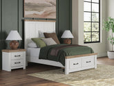 Hoover Furniture Outlet - Ashley Furniture - Savonport Full Panel Storage Bed - Full Panel Storage Bed - B4615B6