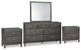 Hoover Furniture Outlet - Ashley Furniture - Caitbrook Dresser, Mirror and 2 Nightstands - Dresser, Mirror and 2 Nightstands - B476B25