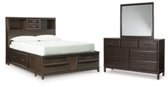 Hoover Furniture Outlet - Ashley Furniture - Vanmore Queen Storage Bed, Dresser and Mirror - Queen Storage Bed, Dresser and Mirror - B479B3