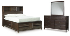 Hoover Furniture Outlet - Ashley Furniture - Vanmore Full Storage Bed, Dresser and Mirror - Full Storage Bed, Dresser and Mirror - B479B5