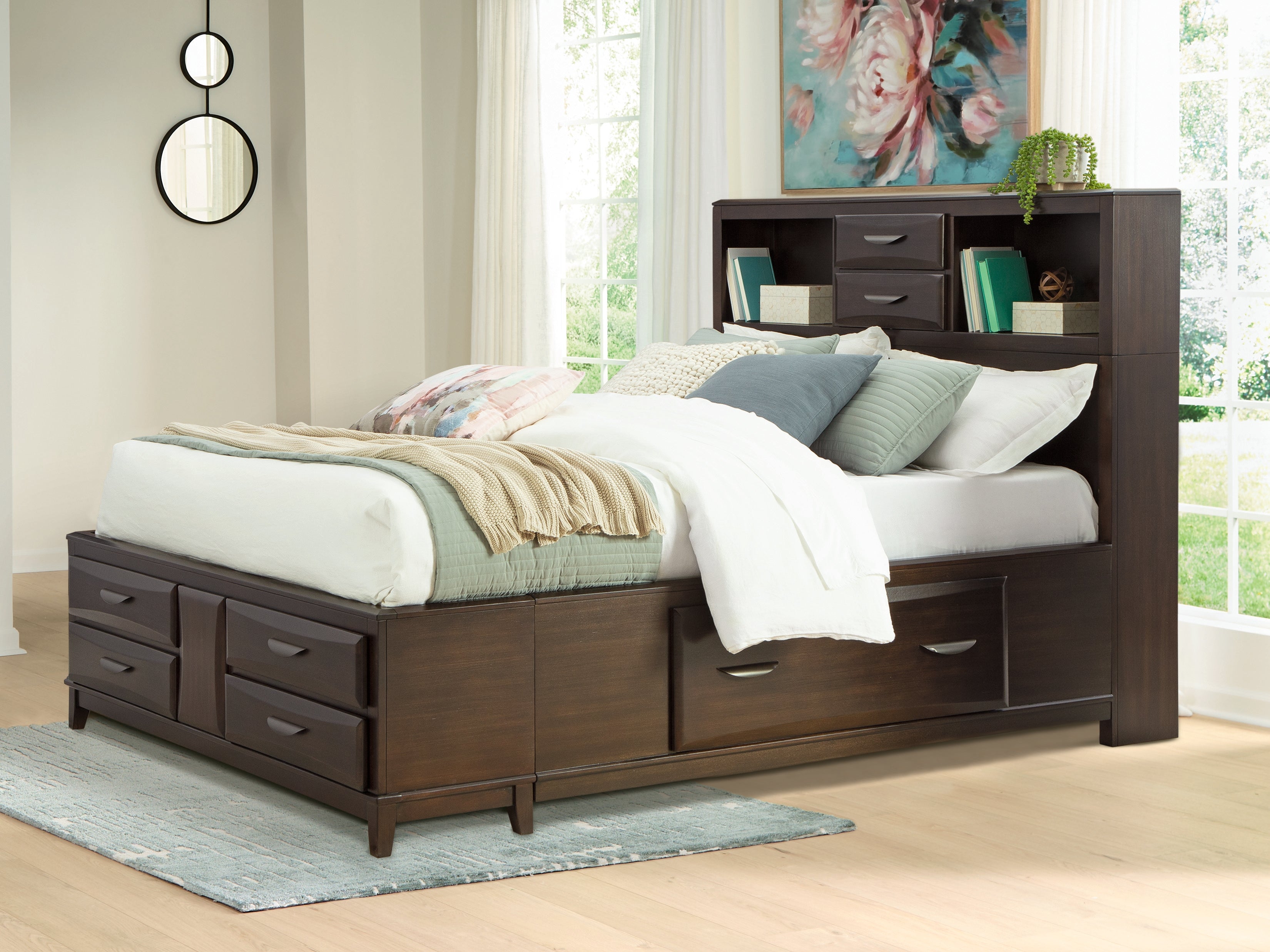 Hoover Furniture Outlet - Ashley Furniture - Vanmore Queen Storage Bed - Queen Storage Bed - B479B2