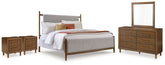 Hoover Furniture Outlet - Ashley Furniture - Lyncott Queen Upholstered Bed, Dresser, Mirror and 2 Nightstands - Queen Upholstered Bed, Dresser, Mirror and 2 Nightstands - B615B14
