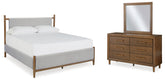 Hoover Furniture Outlet - Ashley Furniture - Lyncott Queen Upholstered Bed, Dresser and Mirror - Queen Upholstered Bed, Dresser and Mirror - B615B5