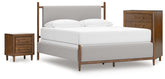 Hoover Furniture Outlet - Ashley Furniture - Lyncott King Upholstered Bed, Chest and Nightstand - King Upholstered Bed, Chest and Nightstand - B615B13